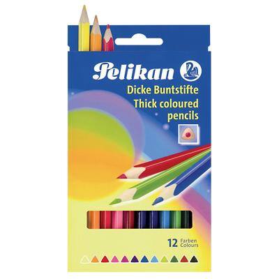 Pelikan Dicke Buntstifte BSD12DN Färbig sortiert 12 Stück