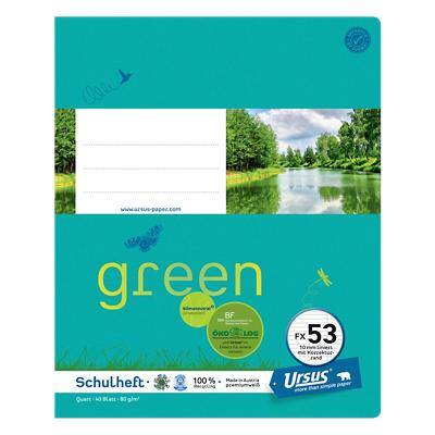 Ursus Green Heft Liniert DIN A6   40 Blatt