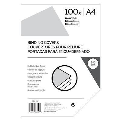 Deckblätter Zum Binden A4 Plastik 250 g/m² Weiß 100 Stück