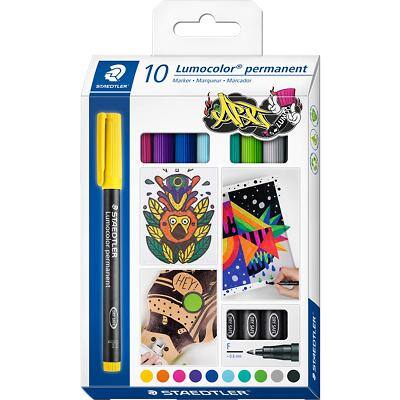 STAEDTLER Lumocolor OHP-Marker Rundspitze Fein Färbig sortiert Nicht nachfüllbar 10 Stück
