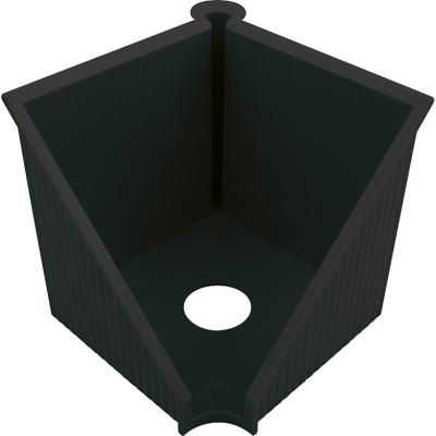 helit Zettelbox Schwarz 250 PS (Polystyrol) 12,7 x 12,7 x 12 cm