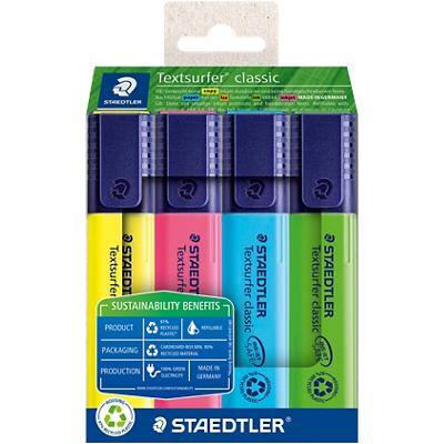 STAEDTLER Textmarker Farbig sortiert 4 Stück