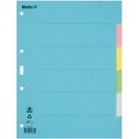 Biella Blanko Register DIN A4 Farbig Sortiert 10-teilig Pappkarton 4 Löcher