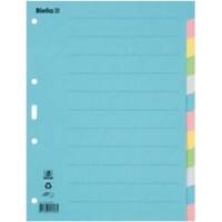 Biella Blanko Register DIN A4 Farbig Sortiert 12-teilig Pappkarton 4 Löcher