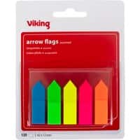Viking Haftmarker Färbig sortiert Blanko Nicht perforiert 1,2 x 10,5 x 4,5 cm 5 Stück à 25 Streifen