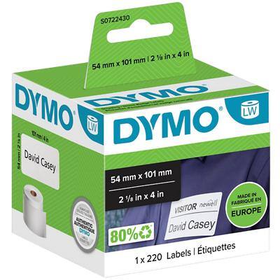 DYMO LW Versandetiketten Authentisch 99014 S0722430 Selbsthaftend Schwarz auf Weiß 54 x 101 mm 220 Etiketten