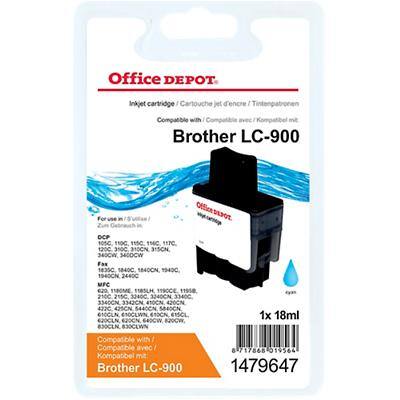 Kompatible Office Depot Brother LC900C Tintenpatrone Cyan