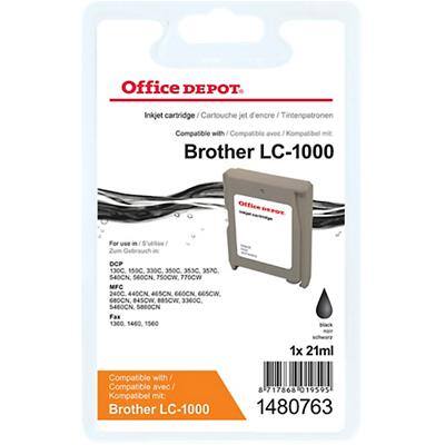 Kompatible Office Depot Brother LC1000BK Tintenpatrone Schwarz
