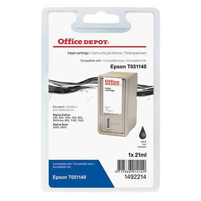 Kompatible Office Depot Epson T051 Tintenpatrone T051140 Schwarz