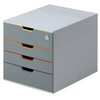 DURABLE Schubladenbox VARICOLOR 4 SAFE ABS-Kunststoff Mehrfärbig, farbiger Verlauf 28 x 35,6 x 29,2 cm