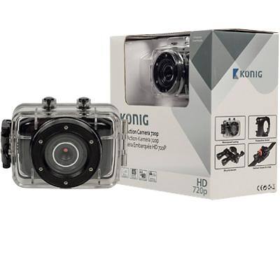 König HD-Action-Kamera CSAC200 Wasserdichtes Gehäuse 720p Schwarz 5 Megapixel