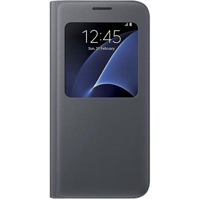 Samsung Flip Case S-View Grau für Galaxy S7 Edge