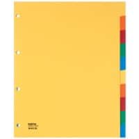 Kolma Blanko Register A4 XL hoch Farbig sortiert 10-teilig Kunststoff 4 Löcher 10 Blatt