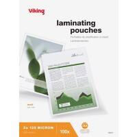Viking Laminierfolien A4 Matt 125 Mikron (2 x 125) Transparent 100 Stück