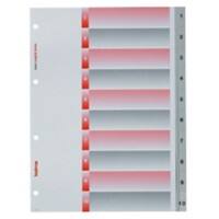 Kolma Register A4 hoch Rot, Grau 10-teilig 1 bis 10