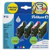 Kompatible Pelikan Epson T0711/2/3/4 Tintenpatrone 359698 Schwarz & 3 Farbig 4 Stück