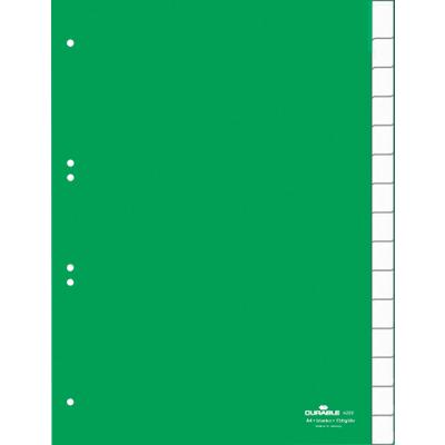 DURABLE Kunststoffregister 6222 A4 Grün 15-teilig 6-fach PVC-Folie Blanko
