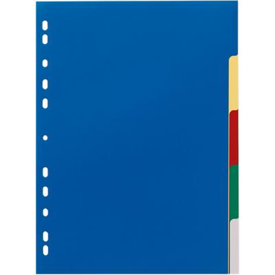 DURABLE Blanko Register A4 Färbig sortiert Mehrfarbig 5-teilig PP (Polypropylen) Portrait A4 11 Löcher 6730