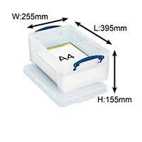 Really Useful Box Aufbewahrungsbox 9C 9 L Transparent Kunststoff 25,5 x 39,5 x 15,5 cm