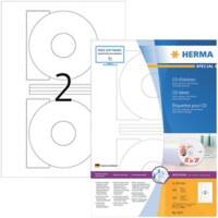 HERMA CD-Etiketten 4471 Weiß DIN A4 Ø 116 mm 100 Blatt à 2 Etiketten
