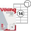 Viking Universaletiketten 4335831 Selbsthaftend Weiß 105,0 x 39,0 mm 100 Blatt à 14 Etiketten