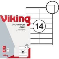Viking Universaletiketten 4335831 Selbsthaftend Weiß 105,0 x 39,0 mm 100 Blatt à 14 Etiketten