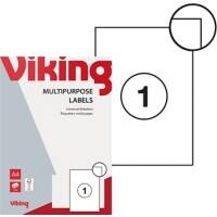 Viking Universaletiketten Selbsthaftend 210 x 297 mm Weiß 100 Blatt à 1 Etikett