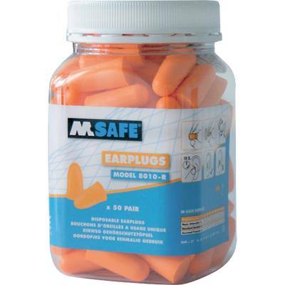 M-Safe Einweg-Ohrstöpsel weicher Schaum Universeel Orange 100 Stück