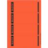 Leitz PC-beschriftbare Selbstklebende Rückenschilder 1685 Für Leitz 1080 Qualitäts-Ordner Rot 62 x 192 mm 100 Stück