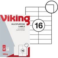 Viking Universaletiketten selbstklebend 105 x 37 mm Weiß 100 Blatt mit 16 Etiketten