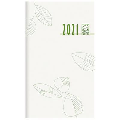 Zettler Buchkalender 520 UWS 2021 13 x 1 x 13 cm 1 Monat/2 Seiten Recyclingpapier Weiß