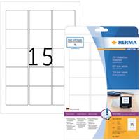 HERMA CD-DVD Etiketten 5087 Weiß Quadratisch 375 Etiketten pro Packung