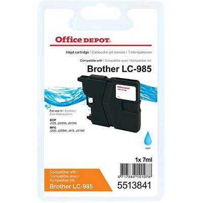Kompatible Office Depot Brother LC985C Tintenpatrone Cyan