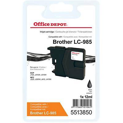 Kompatible Office Depot Brother LC985BK Tintenpatrone Schwarz
