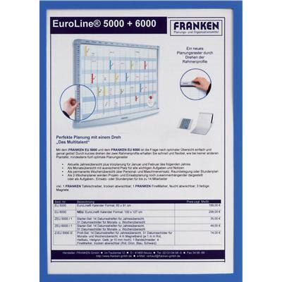 Franken X-tra!Line A4 Dokumentenhalter Magnetisch Blau ITSA4M/5 03 23 x 31,7 cm 5 Stück