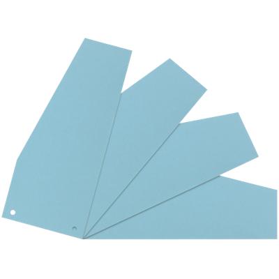 Viking Blanko Trennstreifen Blauer Engel UZ56 (Recyclingkarton Schreibwaren), Recycelt 100% Spezial Blau Blau Pappkarton Trapez 2 Löcher 100 Stück