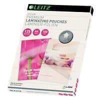 Leitz iLAM Premium Laminierfolien A4 Glänzend 125 Mikron (2 x 125) Transparent 100 Stück