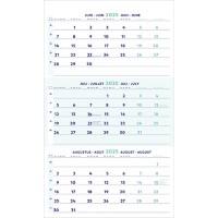 Brepols Wandkalender 2025 3 Monate / 1 Seite Deutsch, Französisch, Englisch, Niederländisch 60 (B) x 0,4 (T) x 30 (H) cm Weiß