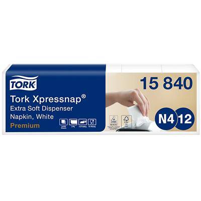 Tork Xpressnap Einweg Servietten Papier Weiß 8 Pack à 500 Blatt