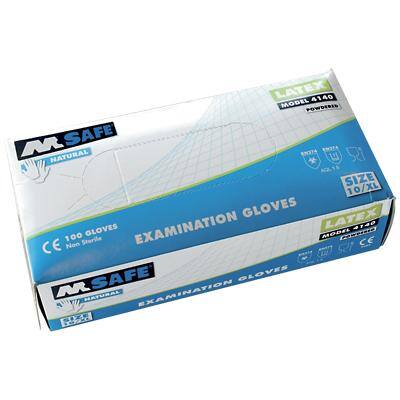 M-Safe Handschuhe 4140 Latex Größe L Transparent 100 Stück