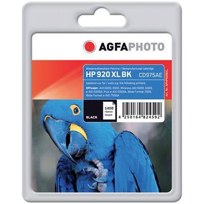AgfaPhoto® Tintenpatrone für HP® No. 920 XL black, CD975AE Schwarz