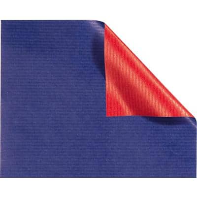 Folia Geschenkpapier Blau, Rot 700 mm (B) x 2 m (L)