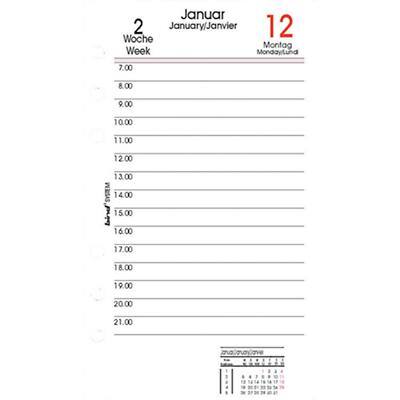 bind Buchkalender Nachfüllung A6 Tag pro Seite 2022 Färbig Sortiert