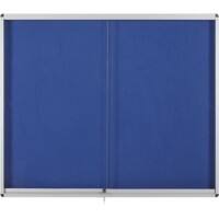 Bi-Office Exhibit Indoor Abschließbarer Schaukasten Non-Magnetisch 8 x A4 96,7 (B) x 70,6 (H) cm Blau