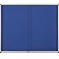 Bi-Office Exhibit Indoor Abschließbarer Schaukasten Non-Magnetisch 12 x A4 96,7 (B) x 92,6 (H) cm Blau