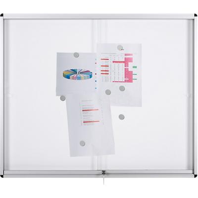 Bi-Office Exhibit Indoor Abschließbarer Schaukasten Magnetisch 18 x A4 132,4 (B) x 96,7 (H) cm Weiß
