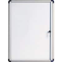 Bi-Office Enclore Indoor Budget Abschließbarer Schaukasten Magnetisch 3 x A4 73,5 (B) x 35,7 (H) cm Weiß