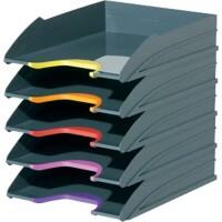 DURABLE Varicolor Briefablage-Set  Polystyrol Stapelbar DIN A4 Farbig sortiert 5 Stück