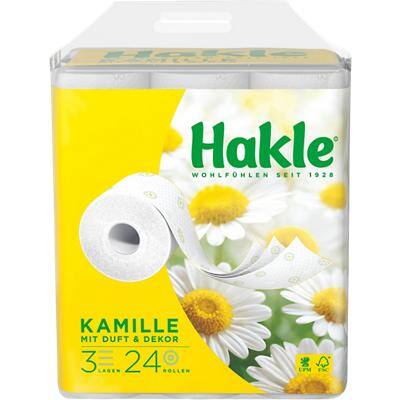 Hakle Kamille, Aloe Vera Toilettenpapier 3-lagig 10105 24 Rollen à 150 Blatt