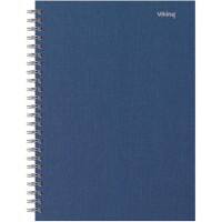 Viking Notebook A5+ Kariert Spiralbindung Hartpappe Blau Perforiert 160 Seiten 80 Blatt